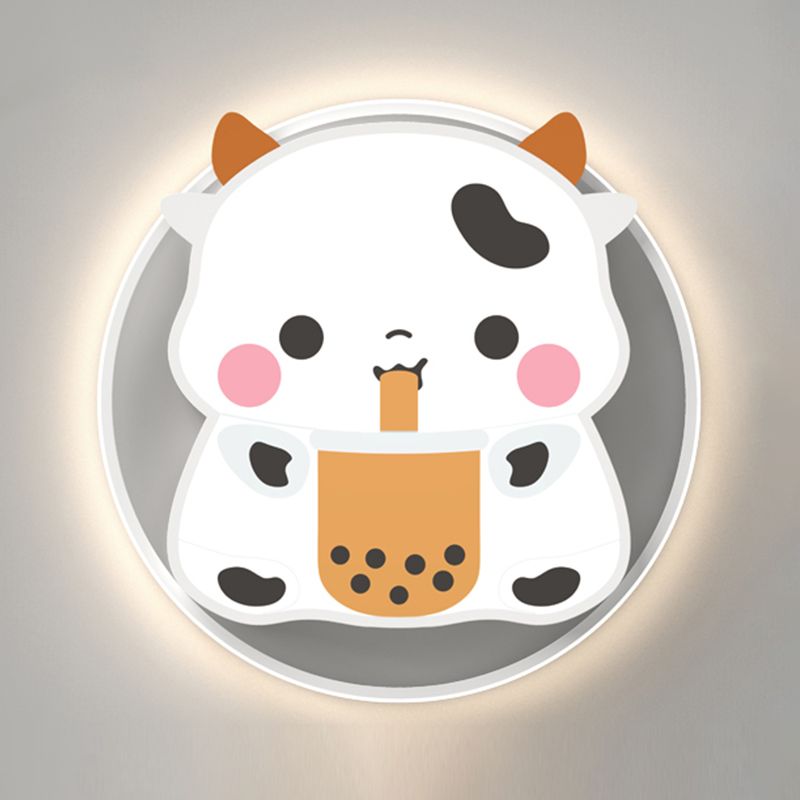 Lovely Cow LED Ceiling Light Modern Simple Style Flush-mount Lamp for Bedroom Living Room