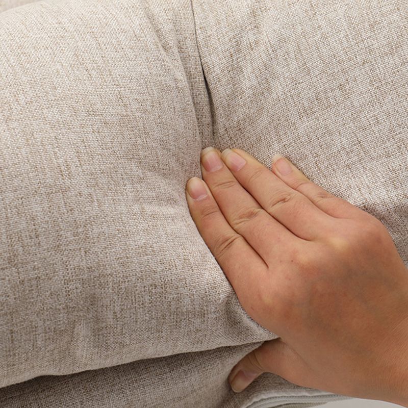 29.52"Wide Cotton Blend Arm Chair with Basic Four Legs Pillow Back  Armchair