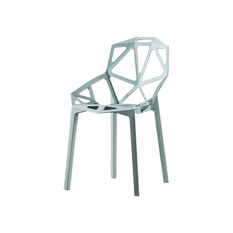 Chaise de salle à manger en plastique contemporaine, finition mate, chaise de salle à manger à dossier croisé