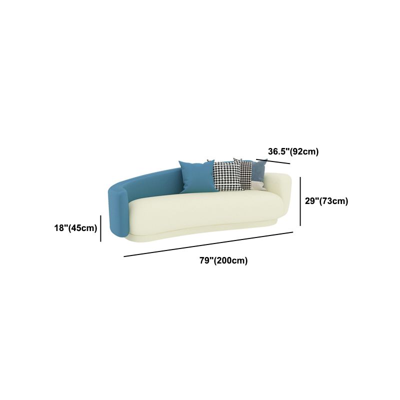 Fabric Sofa in Blue With Tight Back for Living Room,Apartment