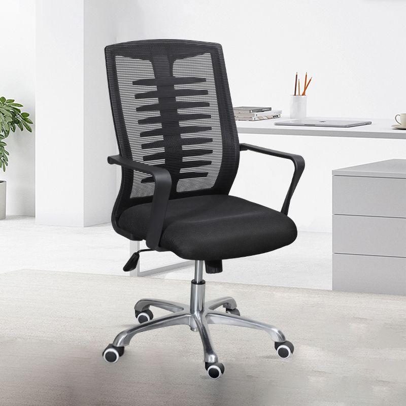 Modern Slide Swivel Chair Adjustable Seat Height with Wheels