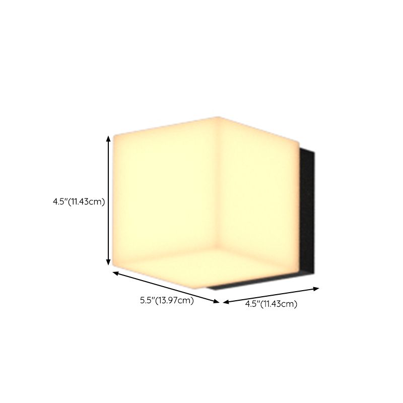 Square Wall Sconce Contemporary Outdoor Sconce Light Fixture