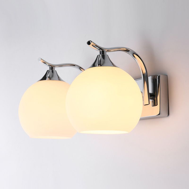Modern Vanity Lighting Glass Shade Wall Light Fixture for Bathroom