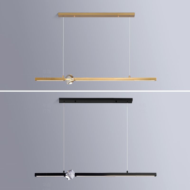 Simple Modern Light Luxury Style LED Hanging Island Pendant Light for Dining Room Office