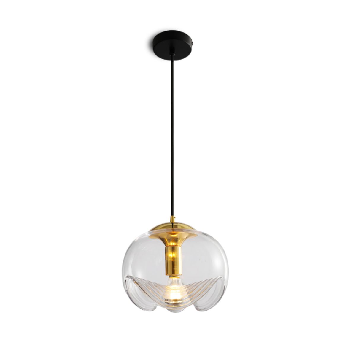 Spherical Shape Hanging Light Modern Style Glass Multi Light Hanging Lamp for Living Room