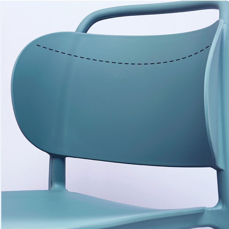 Chaise scandinave en plastique empilable à dossier ouvert au fini mat (Ensemble de 4)