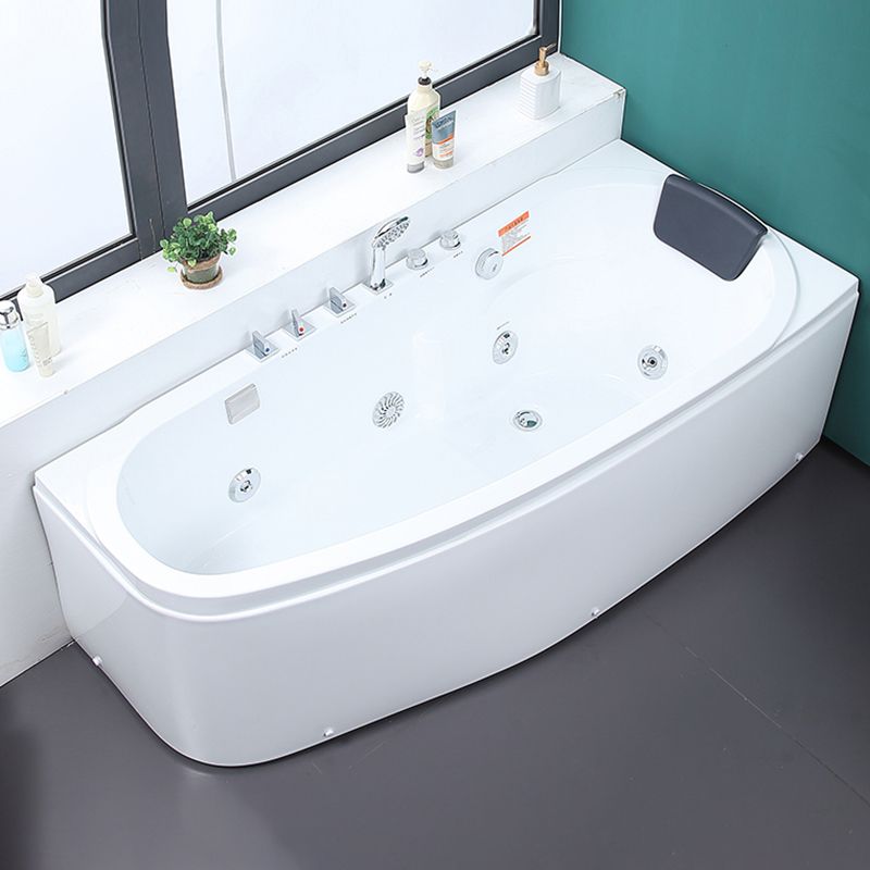 Modern Free Form Bathtub with Drain and Overflow Trim Acrylic Bath