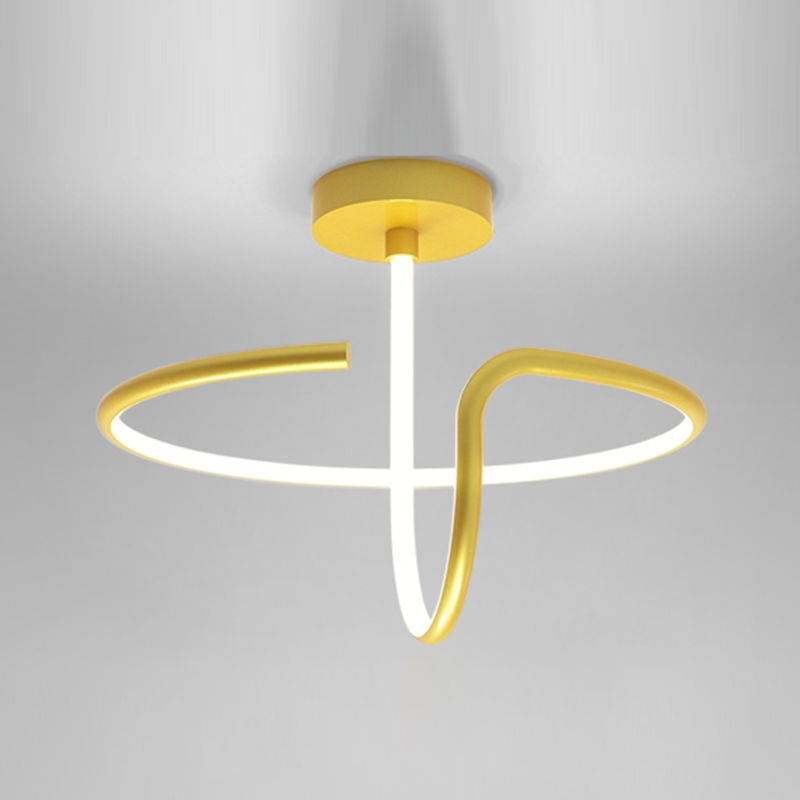 Modern Style Linear Shape Ceiling Fixture Metal 1 Light Flush Ceiling Light Fixture