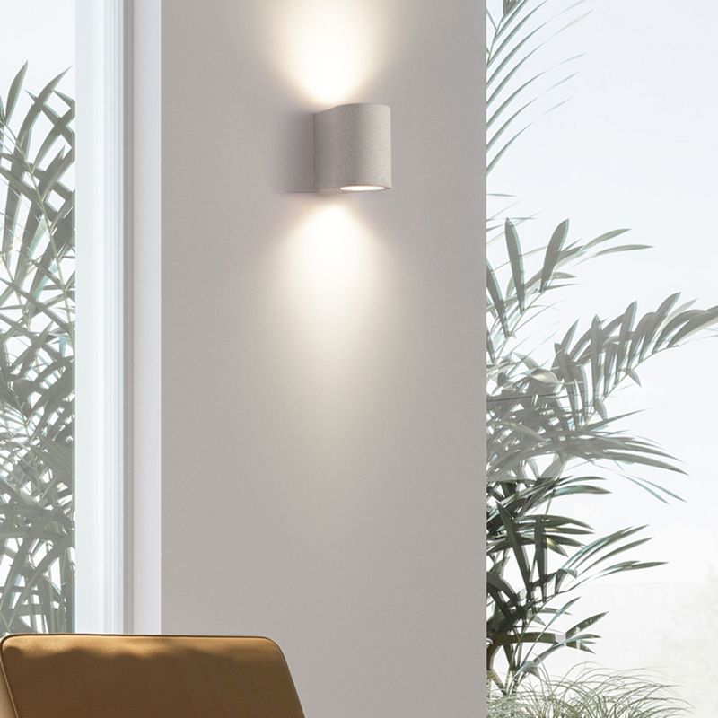 Cylindrical Cement Wall Washer Sconce Nordic Style Hallway Wall Light Fixture