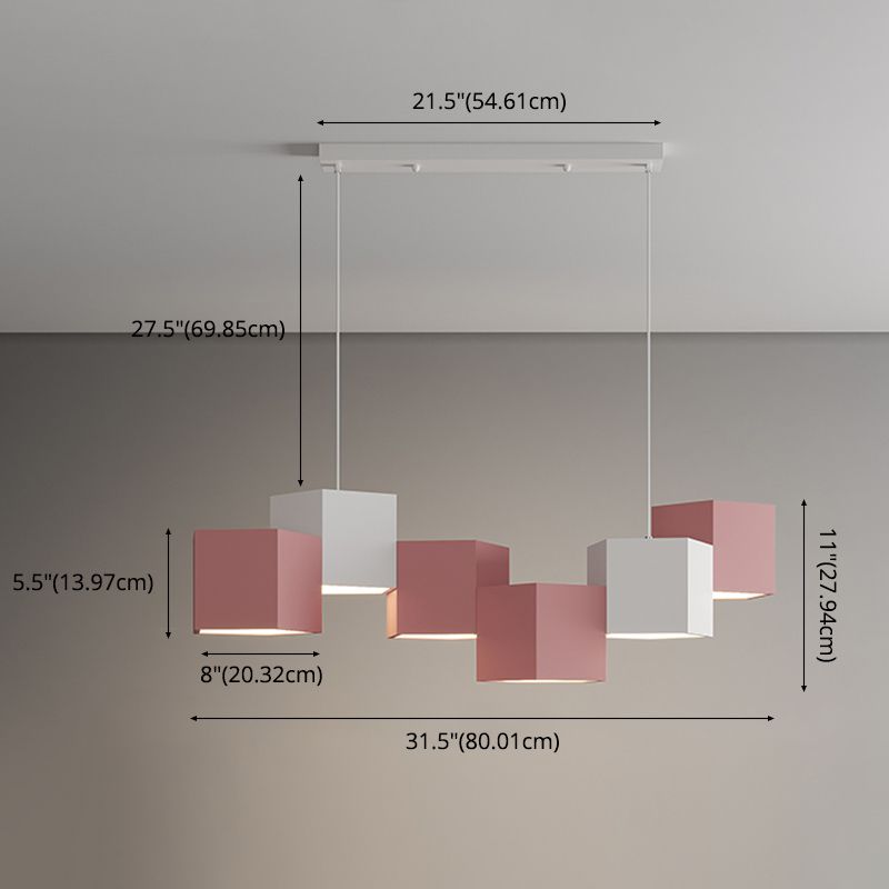 6 légers îlots de cuisine pendentif pendentif linéaire éclairage suspendu suspendu