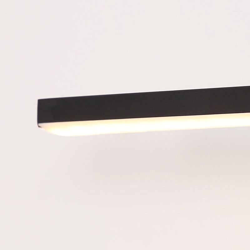 Luz de pared de metal de forma lineal Luz de montaje de pared de espejo de luz simple estilo moderno