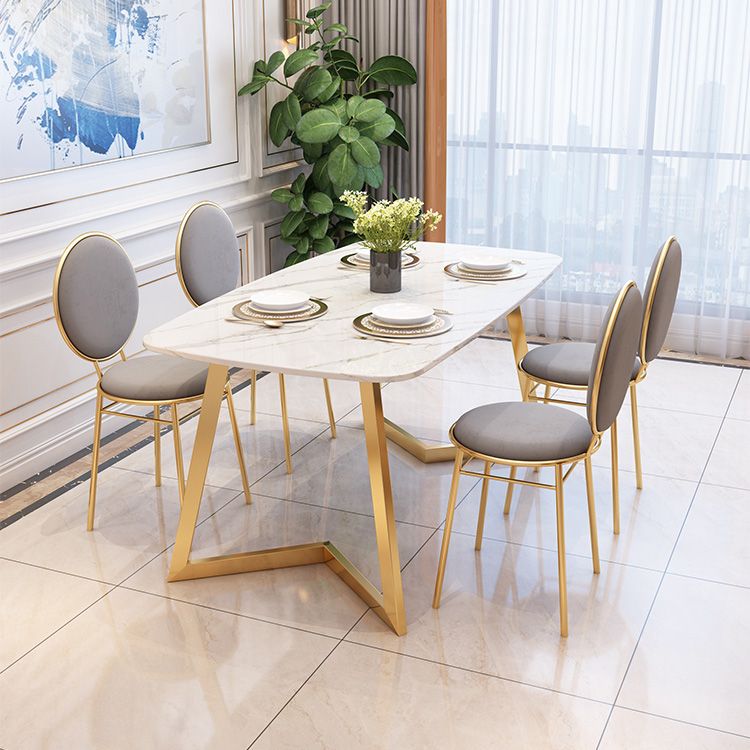 Glam Style Side Chair Upholstered King Louis Back Armless Dining Chair
