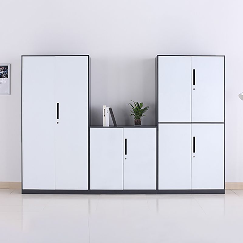 Modern Stainless Steel Bookcase Standard With Doors Shelf for Home Office
