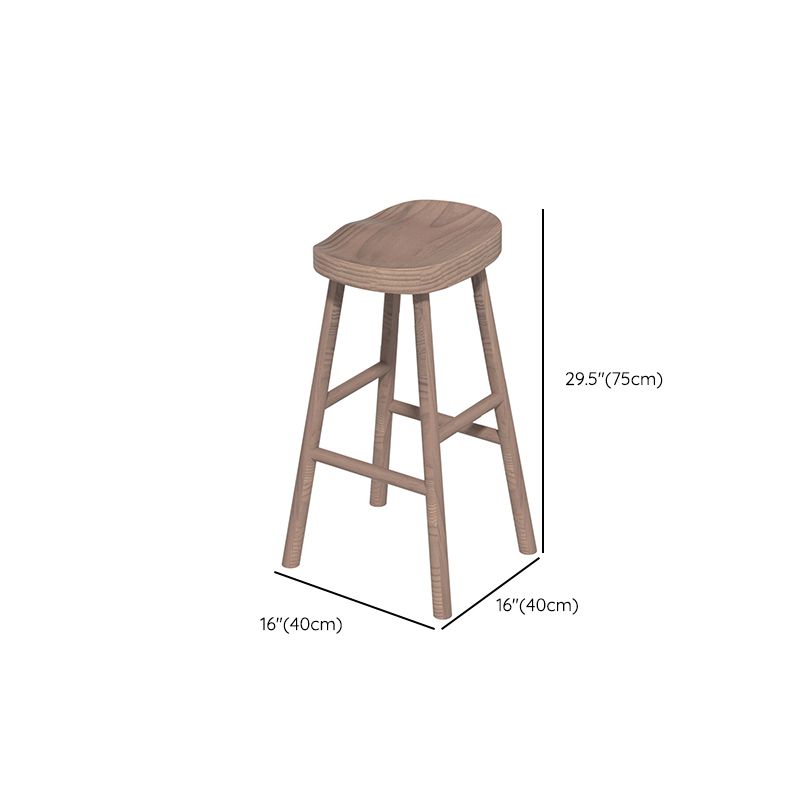 1/4 Pieces Modern Rectangle Solid Wood Pub Table with High Stools