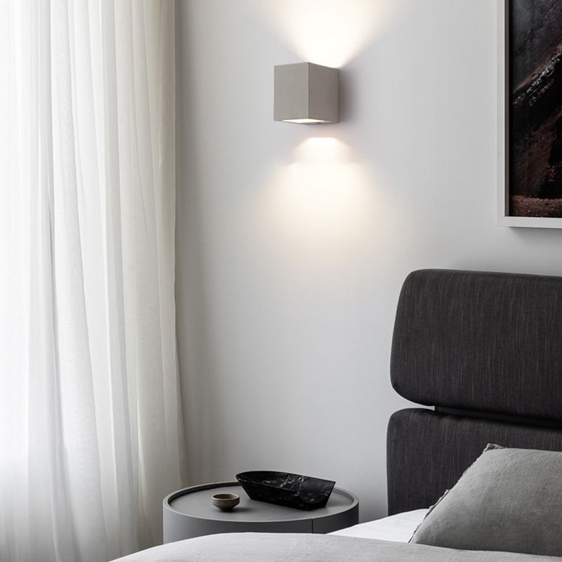 Pallen cúbico Splke Lighting Fixture Concreto Estilo simple Flush Monte Luz de pared