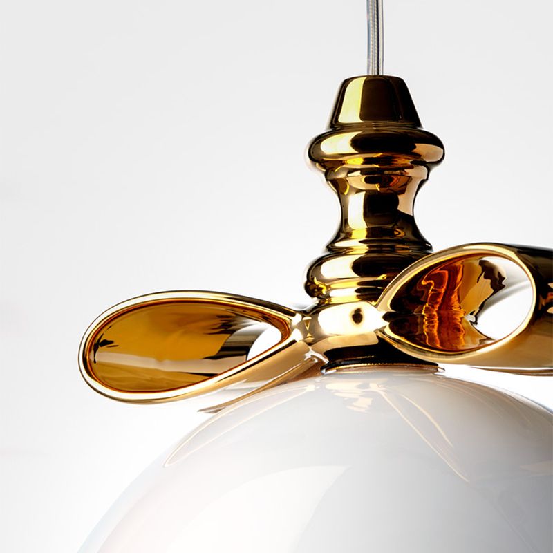 Glass Bell Hanging Light Modern Style Pendent Lighting Fixture for Sitting Room