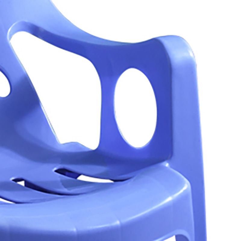 Sillas de comedor de plástico de estilo moderno, respaldo de listones, sillas laterales apilables para el hogar