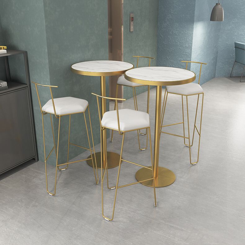 Modern Bar Table Dining Table with Pedestal Base for Kitchen Living Room