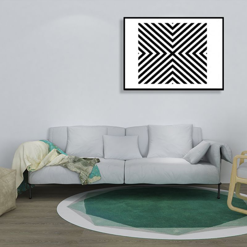 Mystical Geometry Pattern Painting for Boys Bedroom in Black, Multiple Sizes Options