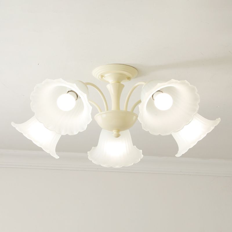 Nordic Flush Mount Light Creative Flush Mount Ceiling Light Fixture with Glass Shade