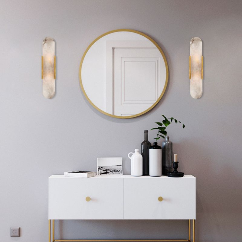 Simple Shape Wall Mounted Light 2 Lights Flush Mount Wall Sconce