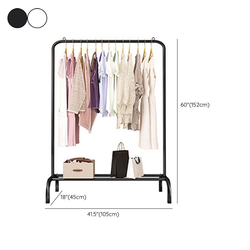 Modern Coat Rack Free Standing Solid Color Coat Rack with Storage Shelving