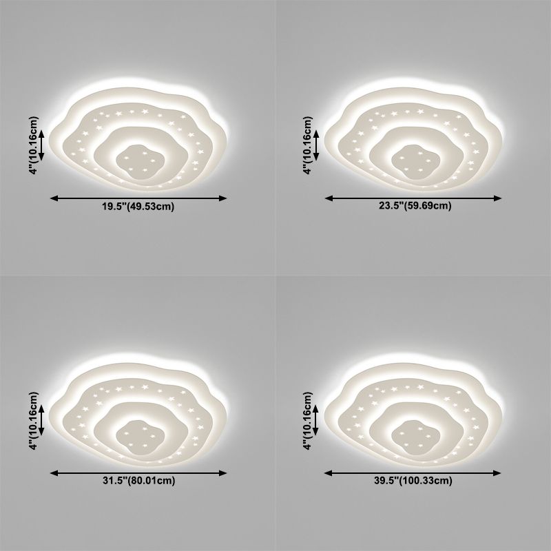 Modern Ceiling Light Simplicity White Shade LED Flush Mount Ceiling Lamp for Sitting Room