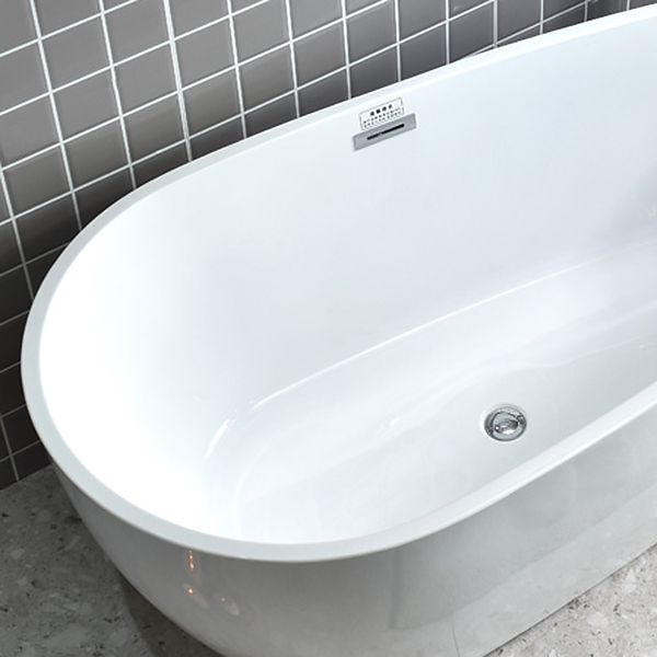 Modern Antique Finish Bathtub Soaking Back to Wall Oval Bath Tub