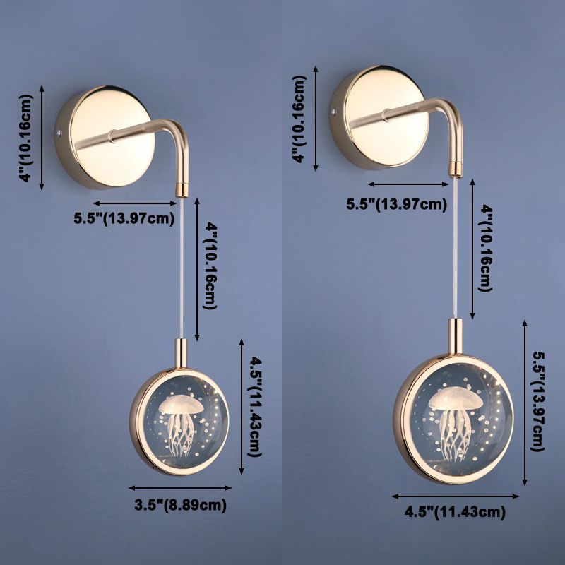 Lámpara de pared de cristal de 1 luces de 1 luces para la luz de 1 luz para la sala de estar de 1 luces para sala de estar