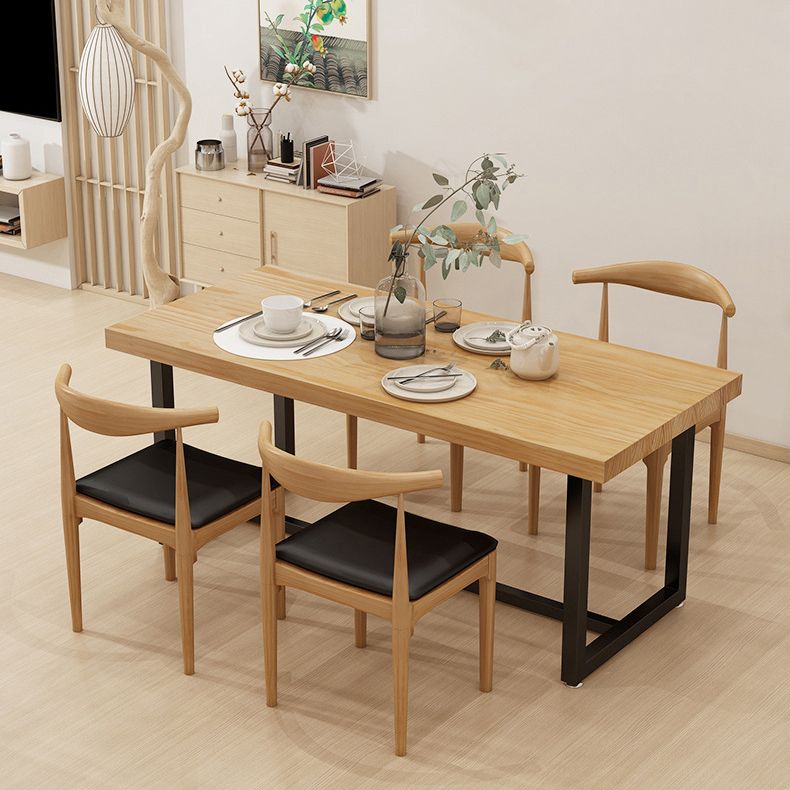 Industrial Solid Wood Dining Table Set 1/5/7 Pieces Dining Set