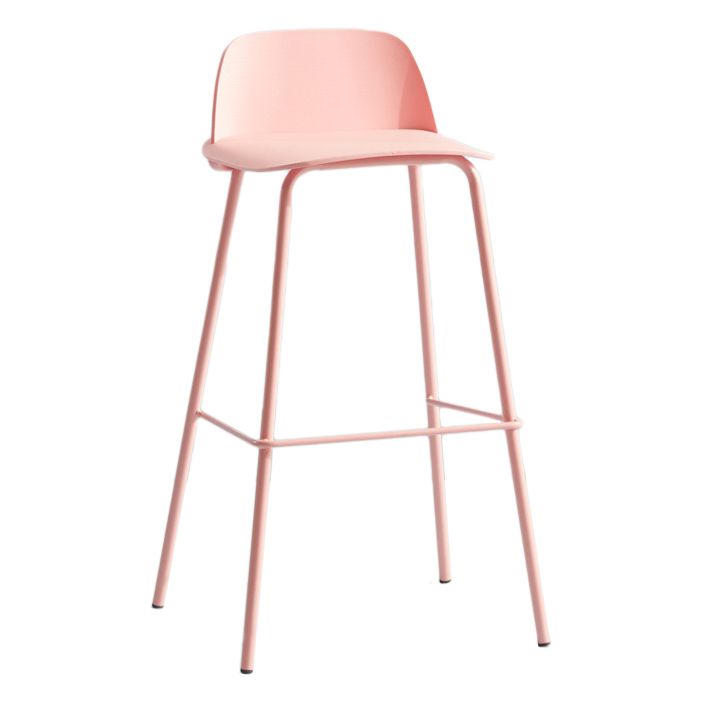 Milk Tea Shop Footrest Scandinavian Stool Matte Finish Plastic Barstool