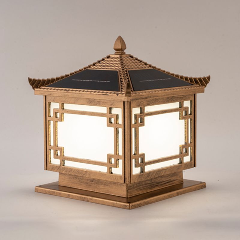 Contemporary Pillar Light Creative LED Solar Lighting Fixture for Garden