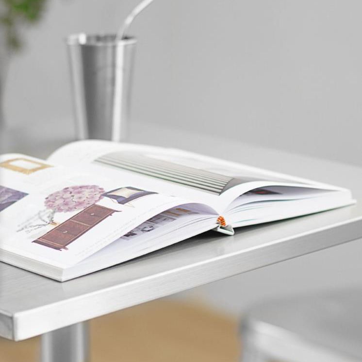 Square Dining Table Industrial Stainless Steel Table with Pedestal Base