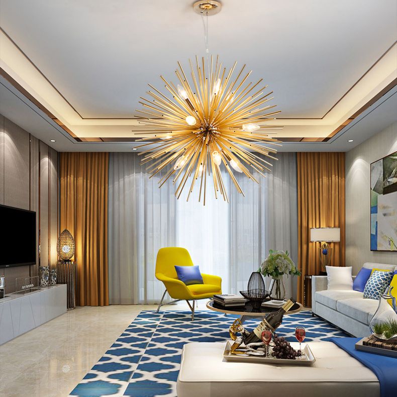 Lampada il lampadario del dente di dente di dente di dente di dente di dente di dente di illuminazione a sospensione in metallo