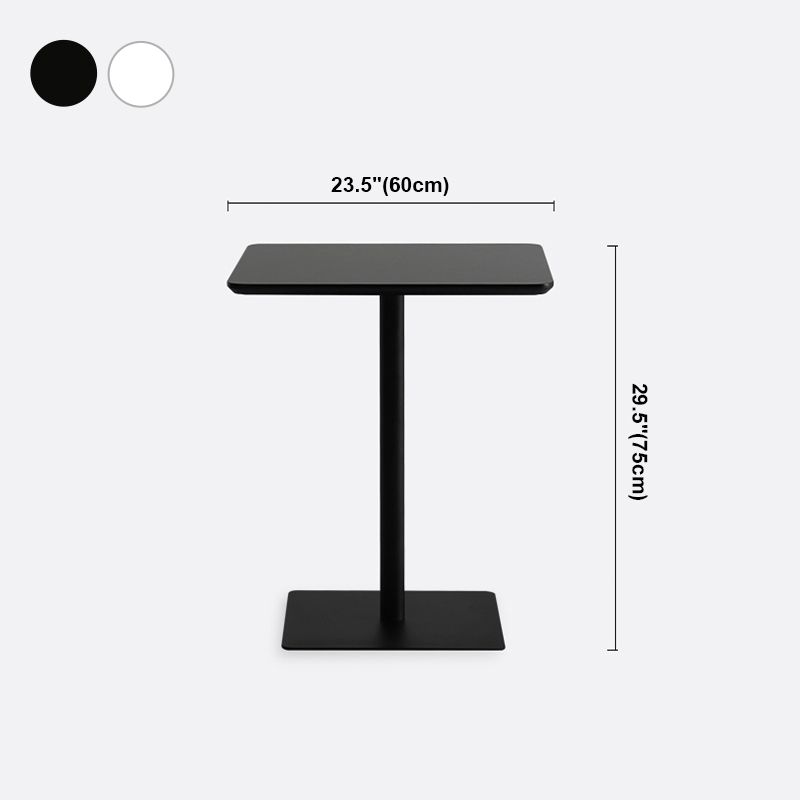 Square Pedestal Dinner Table Industrial Style MDF Dining Table for Indoor