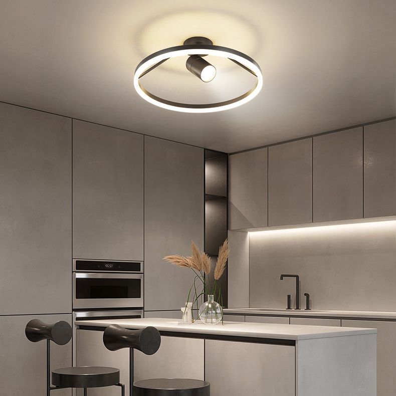 1 Spotlight LED Flush Luces de techo de techo de hierro forjado Montaje al ras para el dormitorio