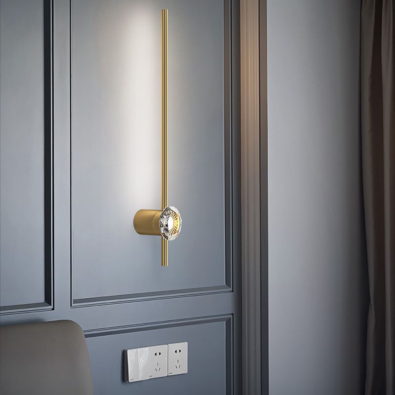 Lampada da parete contemporanea Light a 1 luci a 1 luce di sconde in rame per soggiorno