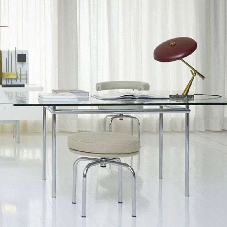 Mesa de comedor rectangular contemporánea mesa interior con 4 patas de metal
