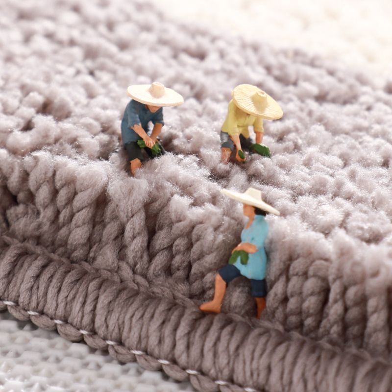 Casual Bedroom Rug Multi-Colored Plain Area Rug Polypropylene Easy Care Washable Anti-Slip Carpet