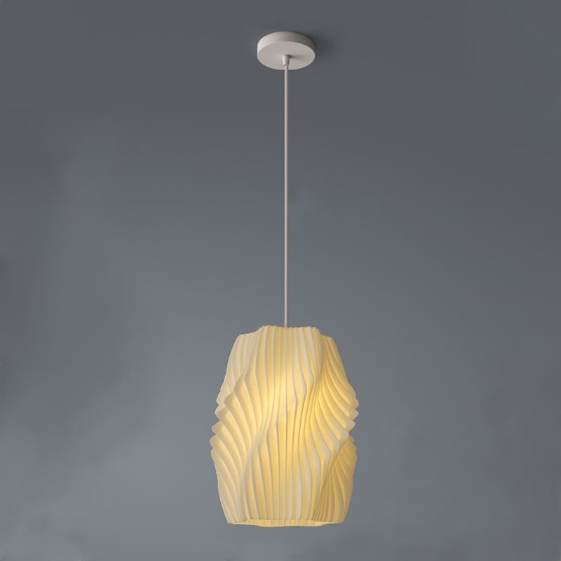 Pendante intérieure minimaliste, Éclairage de pendentif à 1 lumière en acrylique blanc