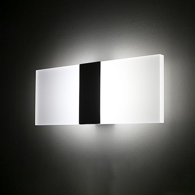 Rectangular Shape Wall Lamp Modern Style Acrylic 1-Light Wall Light for Living Room