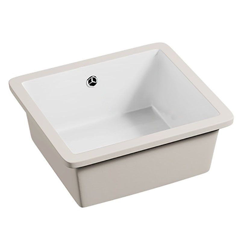 Modern Undermount Bathroom Sink Porcelain with Faucet Wash Stand