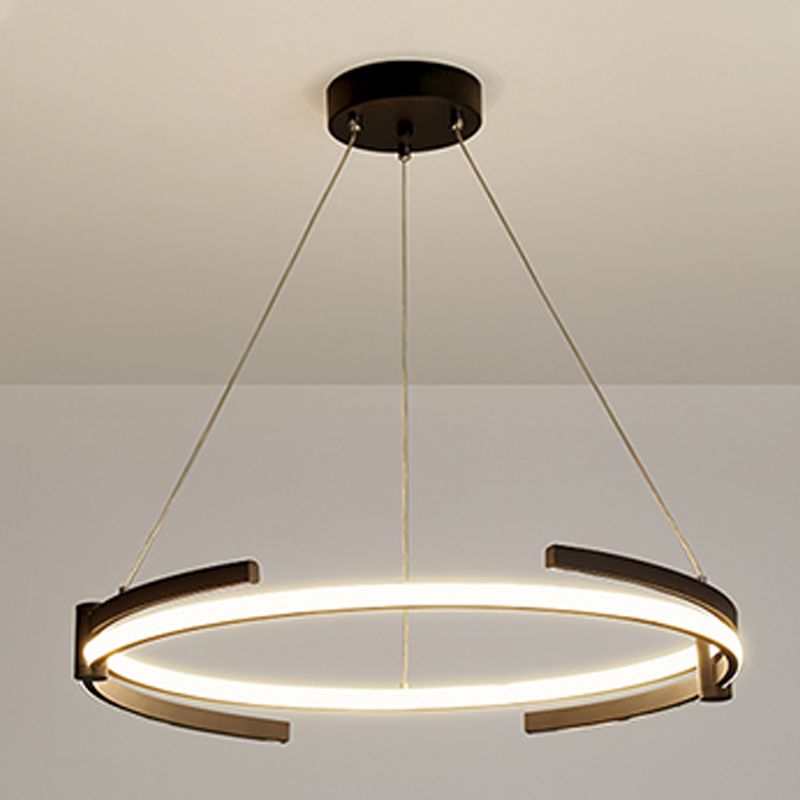 Zeitgenössische Radform Kronleuchter Lichter Metall 2 helle Kronleuchterbeleuchtung