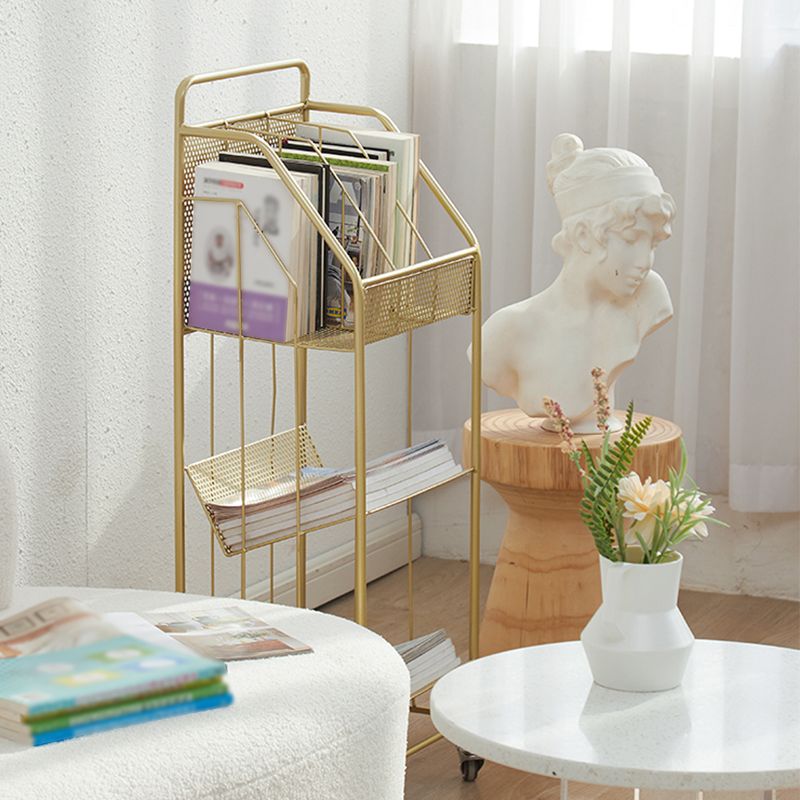 3-Shelf Metal Etagere Bookcase Contemporary Book Shelf,39''H x 11''W