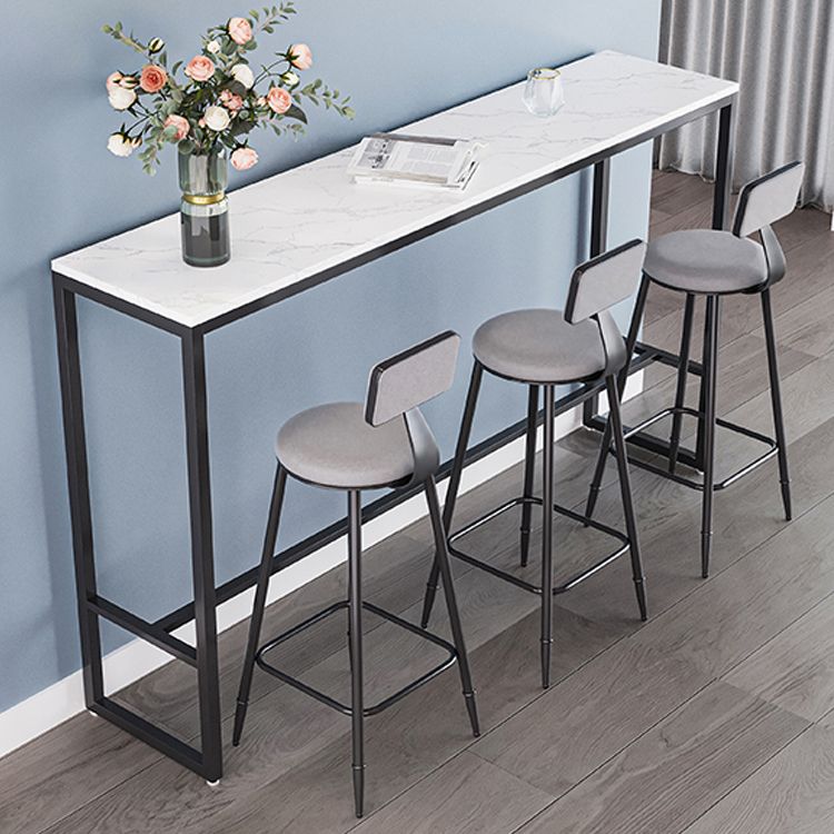 Scandinavian Matte Finish Velvet Counter Stool Footrest Home Barstool