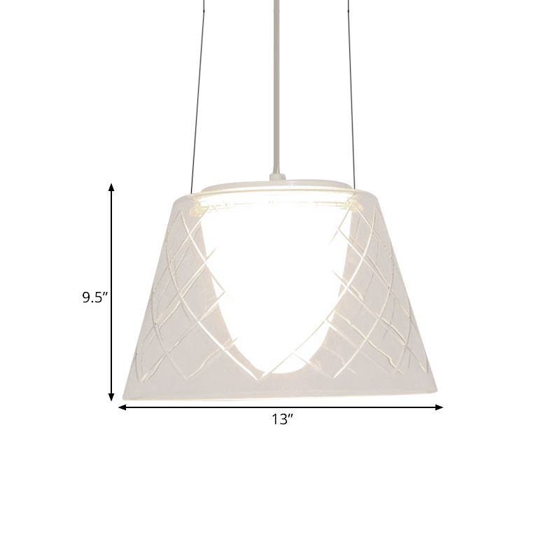 Lámpara de vidrio de red transparente de la red modernista 1 lámpara de luz cromada de luz