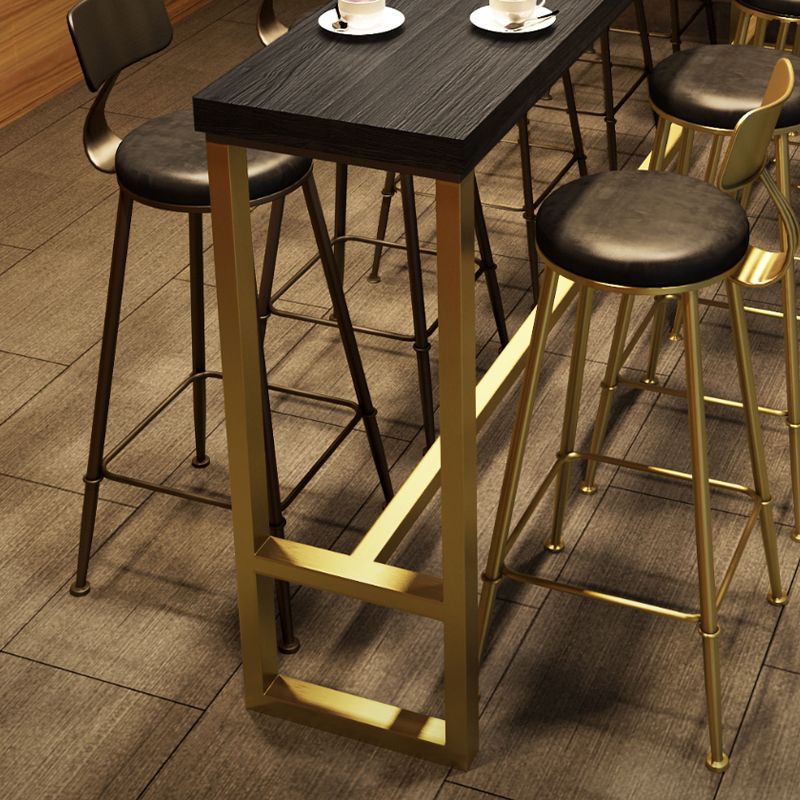 Glam Rectangle Counter Height Table Solid Wood Bar Dining Table