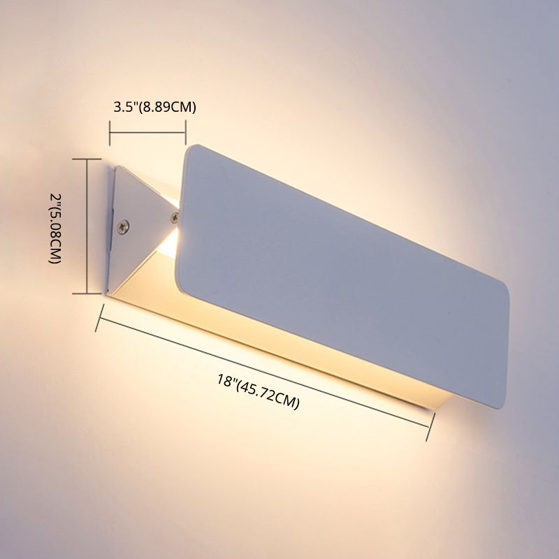 Accesorios de luz rectangulares de aluminio apliques de pared de estilo minimalista modernos para sala de estar