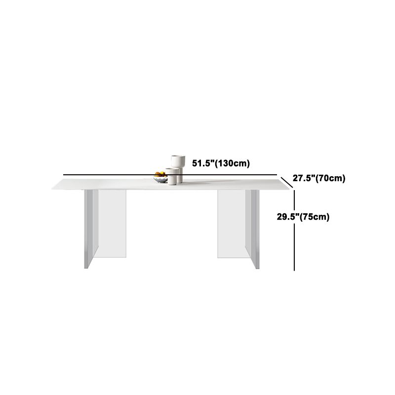 Modern Style Sintered Stone Dining Table Set White 1/4/6/7/8 Pieces Dining Set