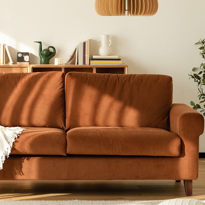 Modernistic Fabric Loveseat with Pillows and Cushion Modern Sofa for Room